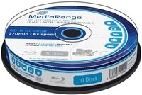 Mediarange Blu-ray-Rohling 10 Rohlinge Blu-ray BD-R Dual Layer full printable...