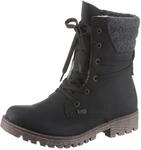 Winterboots RIEKER, Damen, Gr. 36, grau (schwarz, anthrazit), Filz, Nubuklederimitat,