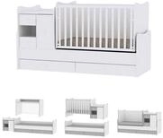 LORELLI Komplettbett Mini Max 3 in 1, 120 x 60 cm, Jugendbett 190 x 72 cm,