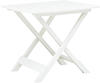 vidaXL Garden Table Foldable in White Plastic