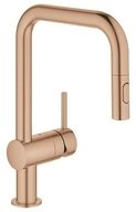 Grohe K&uuml;chenarmatur Minta, U-Auslauf herausziehbare Brause, Laminarstrahl