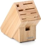 Continenta Messerblock (1tlg), mit Scherenschlitz, Gummibaum 22x11,5x22cm