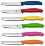 Victorinox Tafelmesser Swiss Classic Tafelmesser 6er Set mit komfortablem Griff...