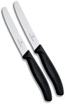 Victorinox Tafelmesser K&uuml;chenmesser Set, 2-teilig, Schwarz, Swiss Classic (2