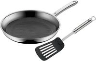 WMF Bratpfanne Profi Resist Stielpfanne mit Pfannenwender, 28 cm, 3-Schicht-Material:
