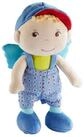 Haba Stoffpuppe Schutzengel Frido 20 cm Puppe mit Fl&uuml;gel Weichpuppe hellblau...