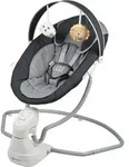 BabyGo Babywippe Cuddly, anthracite, elektrisch, mit Sound grau