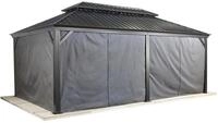 Sojag Pavillonseitenteil passend zu Messina 12 x 20, Vorhang-Set aus Polyester