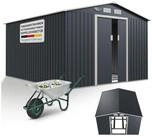 Juskys Gartenhaus XXL, BxT: 282x314 cm, mit Satteldach, Schiebet&uuml;r,...