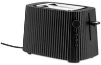 Alessi Toaster Pliss&eacute; Schwarz, 2 kurze Schlitze, f&uuml;r 2 Scheiben