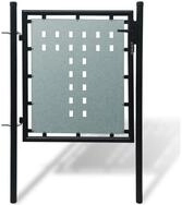 vidaXL Gartentor 100 x 75 cm Zauntor Einzeltor Schwarz 100x125 cm Schl&uuml;ssel
