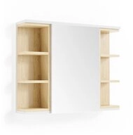 Vicco Badezimmerspiegelschrank Aquis, Wei&szlig;/Sonoma, 79 x 64 cm (1-St)