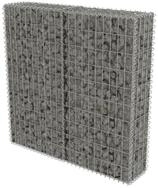 vidaXL Gabionenzaun, Gabionenwand mit Abdeckung Verzinkter Stahl 100&times;20&times;100 cm