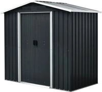Pergart Ger&auml;tehaus D&uuml;sseldorf II 64 (GLS), BxT: 184x98 cm, Metall, mit Satteldach
