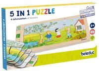 beleduc Puzzle 4 Jahreszeiten, Puzzleteile, 36 Teile, aus Holz, Fr&uuml;hling,...