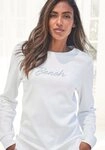 Bench. Loungewear Sweatshirt mit Logostickerei, Loungewear