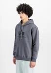 Hoodie ALPHA INDUSTRIES "Basic Hoodie BL", Herren, Gr. S, schwarz (grauschwarz,