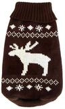 Wolters Hundepullover Strickpullover Elch f&uuml;r Mops & Co. braun/wei&szlig;