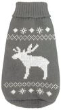 Wolters Hundepullover Strickpullover Elch f&uuml;r Mops & Co. grau/wei&szlig;