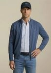 Strickjacke FYNCH-HATTON, Herren, Gr. XL (54), blau (night), Strick, Obermaterial: