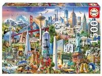 Educa Puzzle Puzzle Wunder von Nordamerika 1500 Teile, Puzzleteile