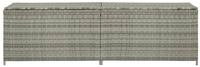 vidaXL Gartenbox, Gartenaufbewahrungsbox Poly Rattan 200x50x60 cm Grau