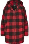 URBAN CLASSICS Winterjacke Urban Classics Damen Ladies Hooded Oversized Check...