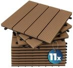 Casaria Holzfliesen 11x Klassik Terrakotta, Terrassenfliesen 1-6m&sup2; WPC Fliesen