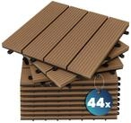 Casaria Holzfliesen 44x Klassik Terrakotta, Terrassenfliesen 1-6m&sup2; WPC Fliesen