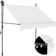 vidaXL Markise vidaXL Einziehbare Markise Handbetrieben mit LED 100 cm Creme