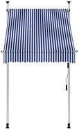 vidaXL Markise Sonnenschutz Einziehbar Handbetrieben 100 cm Blau/Wei&szlig; Gestreift