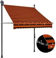 vidaXL Markise vidaXL Einziehbare Markise Handbetrieben mit LED 150 cm Orange...