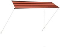 vidaXL Markise Einziehbare Markise 350&times;150 cm Orange und Braun (1-St)