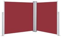 vidaXL Seitenmarkise Ausziehbare Seitenmarkise Rot 120 x 600 cm (1-St)