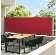 vidaXL Markise Seitenmarkise Ausziehbar 140x600 cm Rot