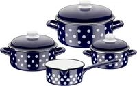 GSW Topf-Set, Stahl-Emaille (Set, 7-tlg., je 1 Kochtopf &Oslash; 16/20/24 cm, 1x