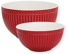 Greengate Serviersch&uuml;ssel Alice Serviersch&uuml;ssel red Set2, Steinzeug,...