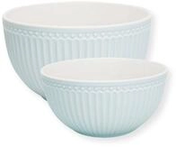 Greengate Serviersch&uuml;ssel Alice Serviersch&uuml;ssel pale blue Set2, Steinzeug,