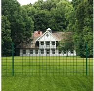 vidaXL Gartenzaun, Metallzaun Stahl 20 x 1 m Gr&uuml;n