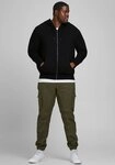 Jack & Jones PlusSize Kapuzensweatjacke BASIC SWEAT ZIP HOOD bis Gr&ouml;&szlig;e 6XL