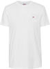 Tommy Jeans T-Shirt TJM CLASSIC JERSEY C NECK mit Logostickerei, weiß