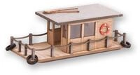NOCH Modelleisenbahn-Geb&auml;ude Hausboot, Laser-Cut Geb&auml;ude f&uuml;r realistische...
