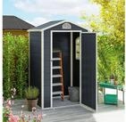 Outsunny Ger&auml;tehaus Gartenhaus mit Fenster, Pultdach, aus Metall, BxT: 134x104...