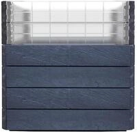 GARANTIA Hochbeet QUADRO Turbo L75 Hochbeet Garten Anthrazit Kunststoff...