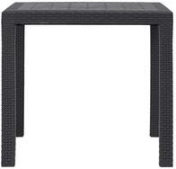 vidaXL Gartentisch, Outdoor Tisch Braun 79 x 79 x 72 cm Kunststoff Rattan-Optik