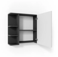 Vicco Badezimmerspiegelschrank Fynn, Anthrazit/Wei&szlig;, 80 x 64 cm (1-St)