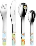 PURESIGNS Kinderbesteck WOODY (4-tlg), 1 Personen, Edelstahl 18/10,...