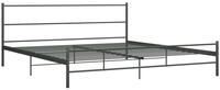 vidaXL Bettgestell, Bettrahmen Grau Metall 180&times;200 cm