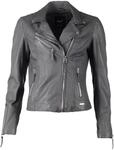 Lederjacke MAZE "Lederjacke Amur", Damen, Gr. L, grau (grau, dunkelgrau),