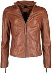Lederjacke MAZE "Lederjacke Water", Damen, Gr. XL, braun (cognac), Obermaterial: 100%
